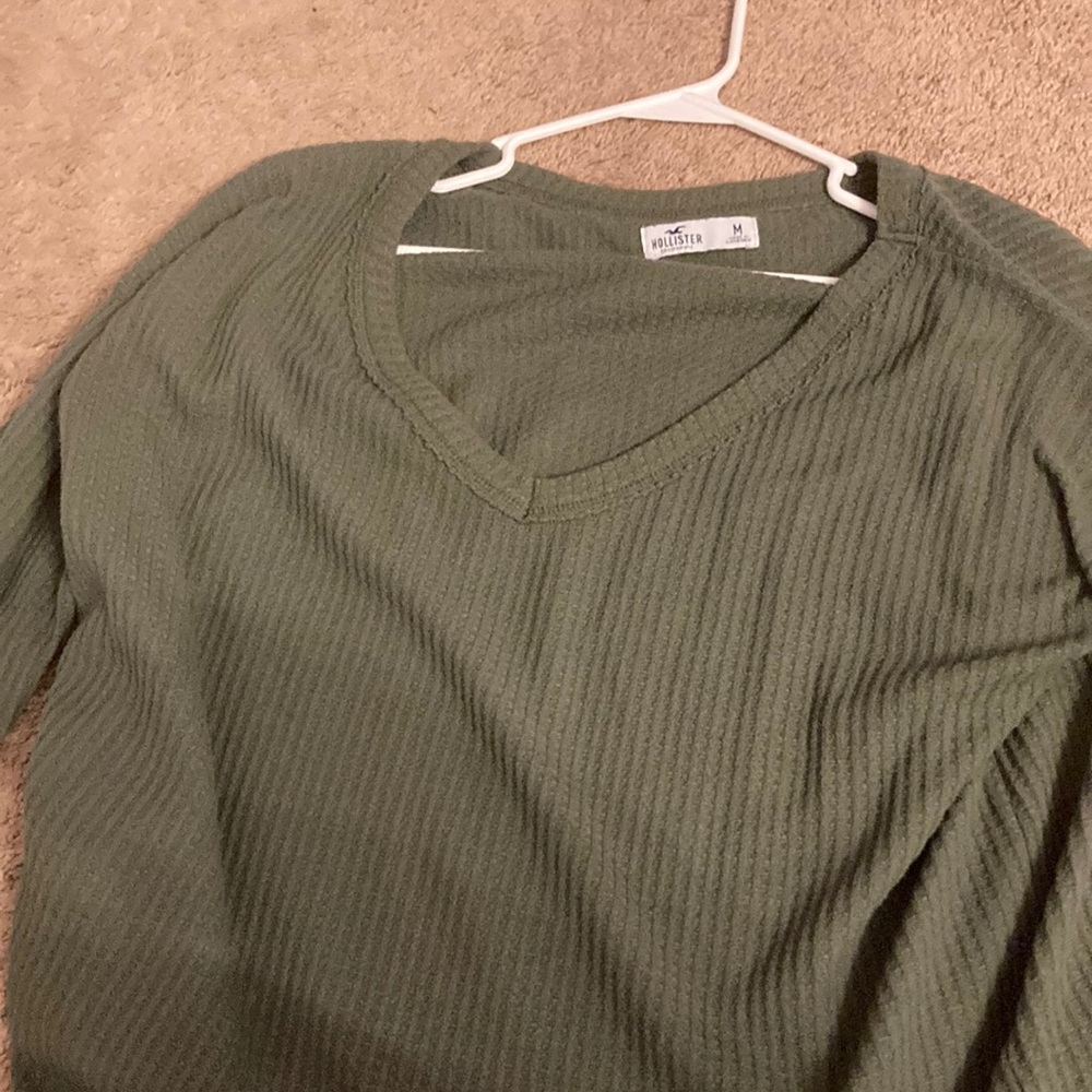 Hollister, green sweater, size medium
